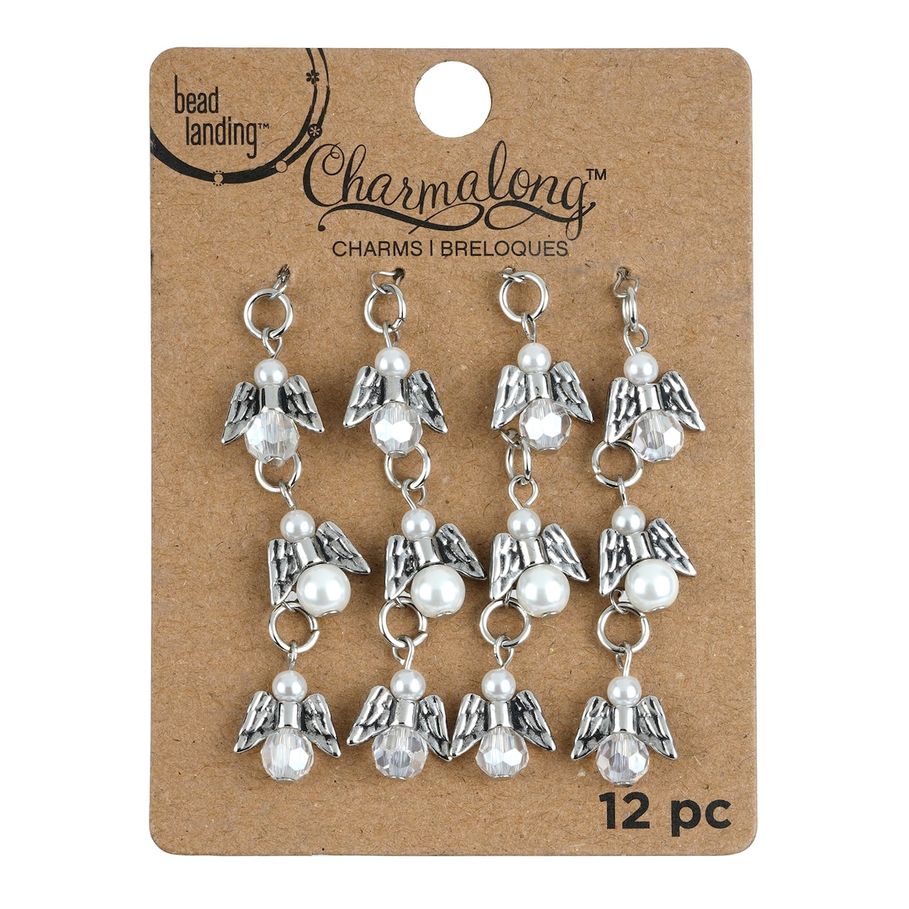Charmalong&#x2122; Rhodium Angel Charms by Bead Landing&#x2122;